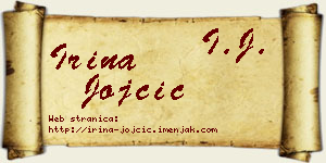 Irina Jojčić vizit kartica